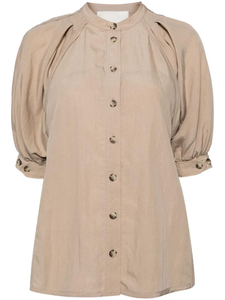 3.1 Phillip Lim bishop-sleeve shirt - TA265 TAUPE Cover