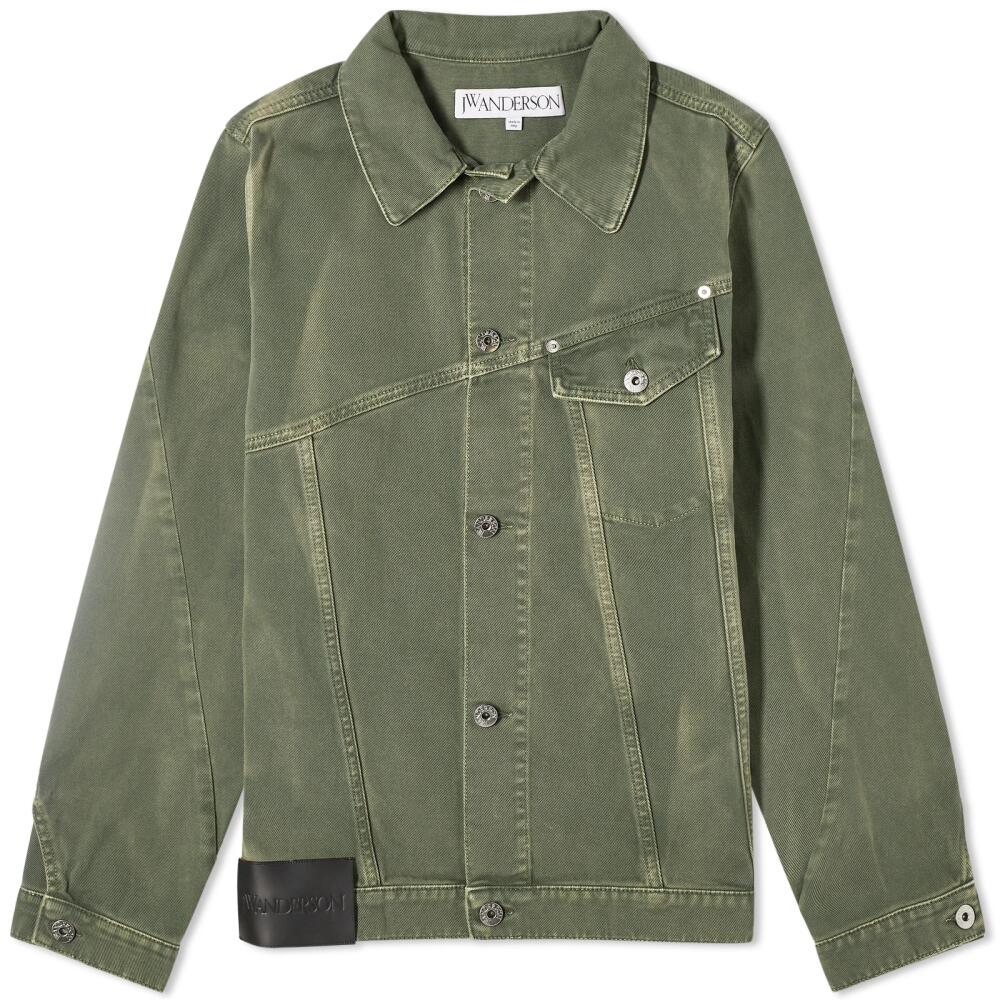 JW Anderson Women's Twisted Denim Jacket in Green Cover