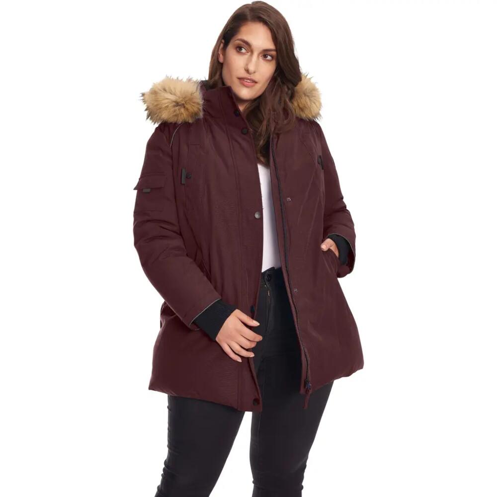 Alpine North GLACIER PLUS SIZE - Vegan Down Parka Winter Jacket in Grape Cover