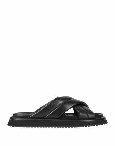 Dolce & gabbana Man Sandals Black Polyurethane, Polyester, Elastane Cover