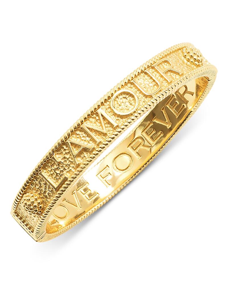 Capucine De Wulf L'Amour Toujour Hinged Bangle Bracelet in 18K Gold Plated Cover