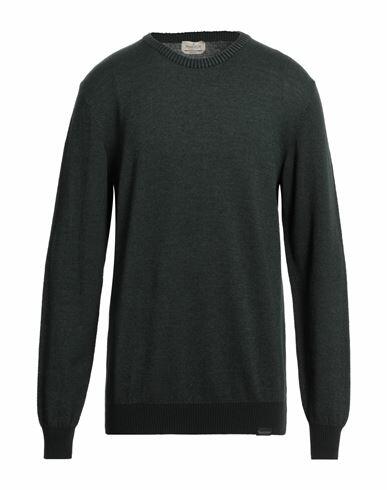 Brooksfield Man Sweater Dark green Cotton, Wool, Polyamide Cover