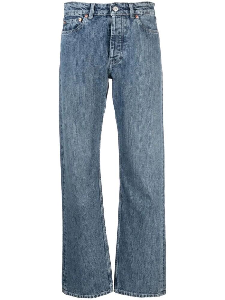 OUR LEGACY Linear mid-rise straight-leg jeans - Blue Cover