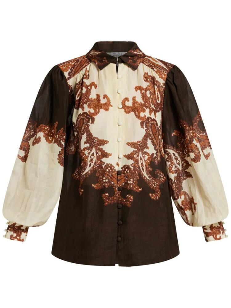 Hemant And Nandita printed blouse - Brown Cover