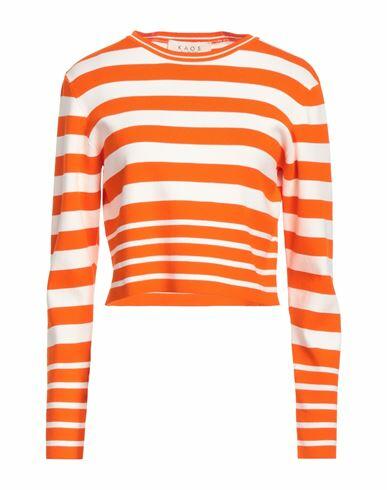 Kaos Woman Sweater Orange Viscose, Polyester Cover