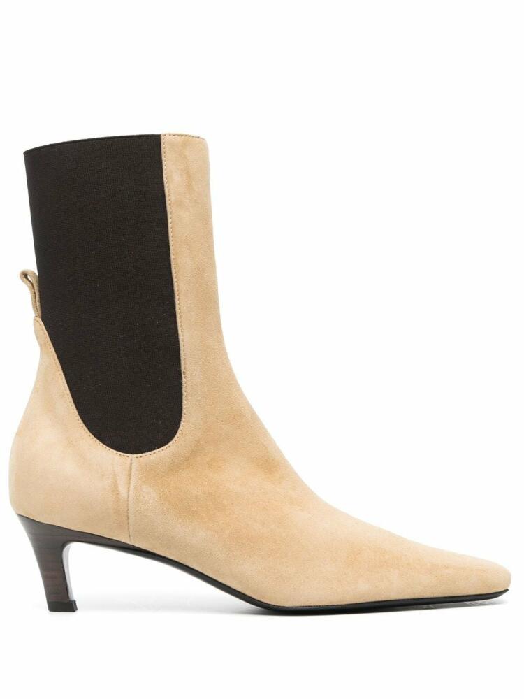 TOTEME square-toe ankle boots - Neutrals Cover