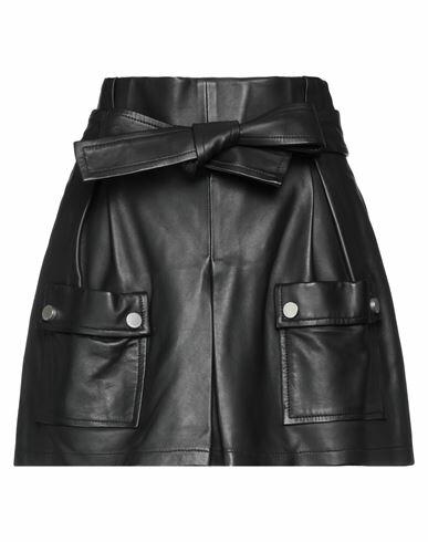 Red Valentino Woman Shorts & Bermuda Shorts Black Lambskin Cover