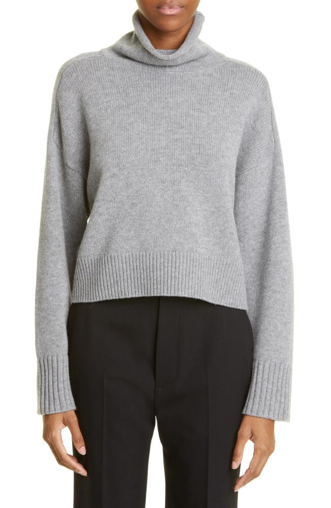 Loulou Studio Stintino Crop Wool & Cashmere Sweater in Grey Melange Cover