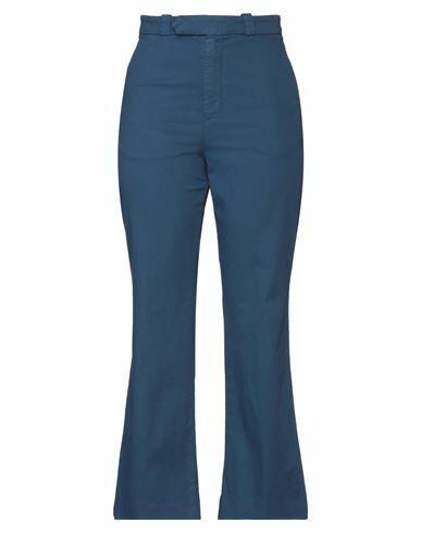 Haikure Woman Pants Slate blue Cotton, Elastane Cover