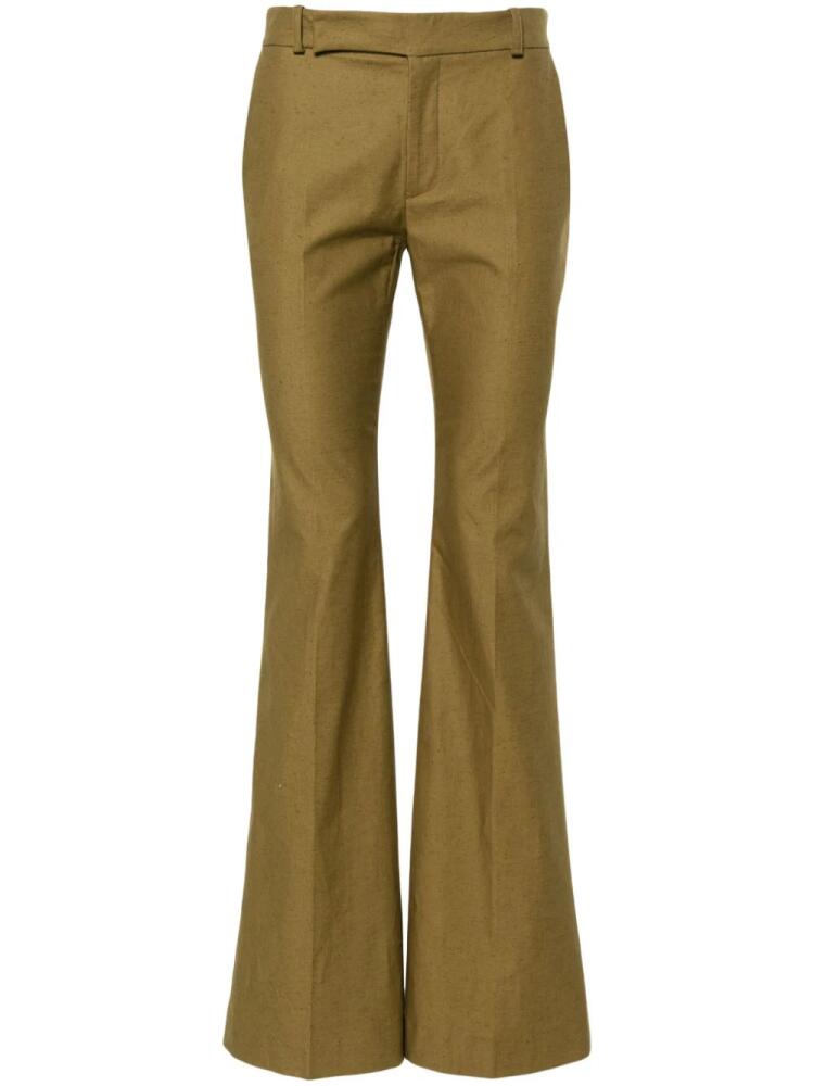 Ludovic de Saint Sernin Bum tailored flared trousers - Green Cover