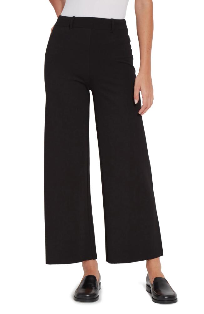 Lyssé Erin High Waist Ankle Wide Leg Ponte Pants in Black Cover