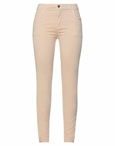 Kontatto Woman Pants Beige Cotton, Elastane Cover