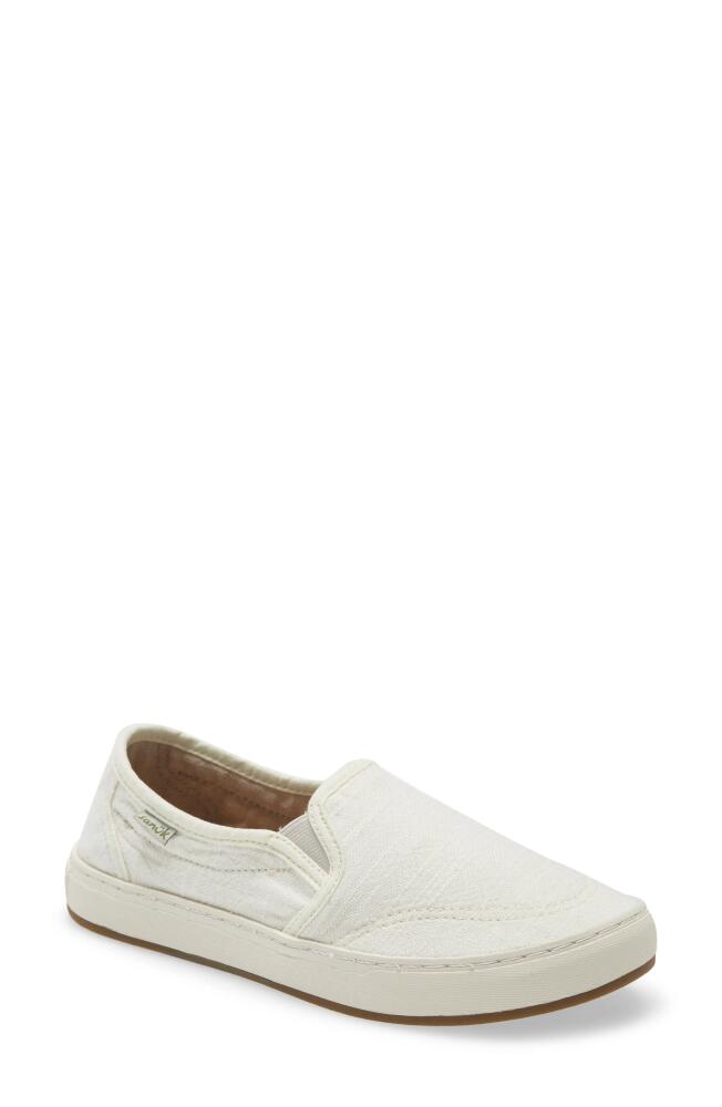 Sanuk Avery Hemp Slip-On Sneaker in Washed White Cover