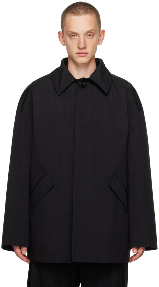 WOOYOUNGMI Black Hardware Coat Cover