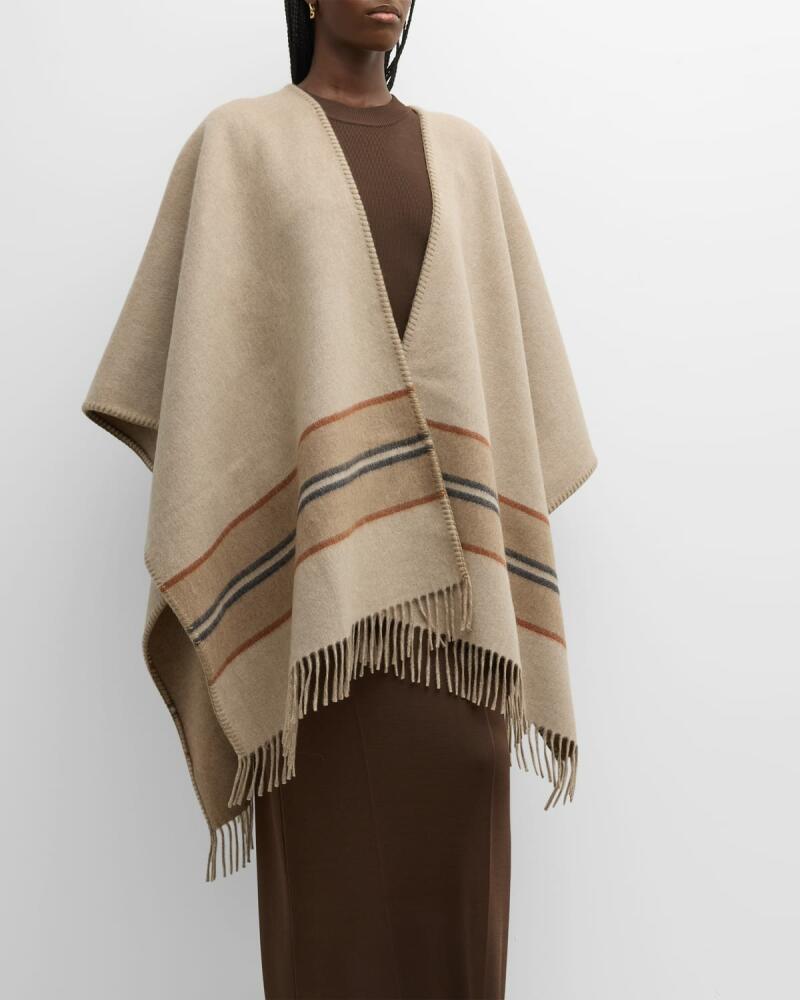 Alonpi Amilly Striped Cashmere Cape Cover