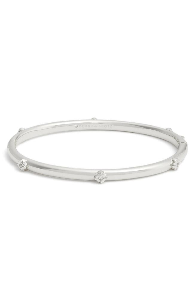 Kendra Scott Joelle Bangle in Rhodium White Crystal Cover