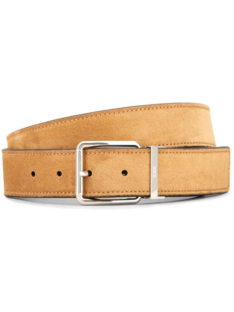 Tod's square-buckle reversible belt - Black Cover