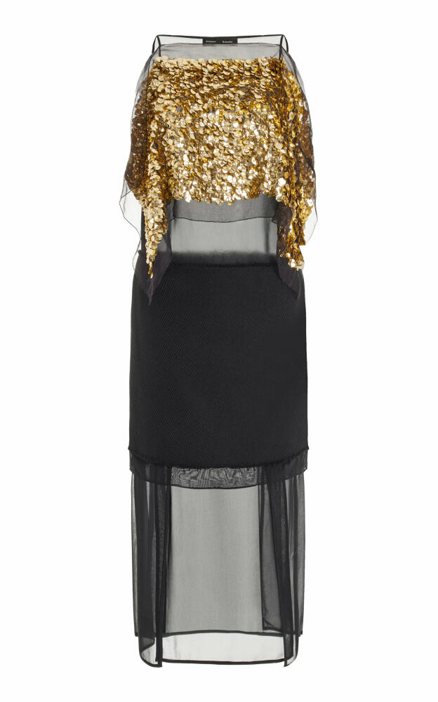 Proenza Schouler - Sequin-Embroidered Silk Midi Dress - Black Cover