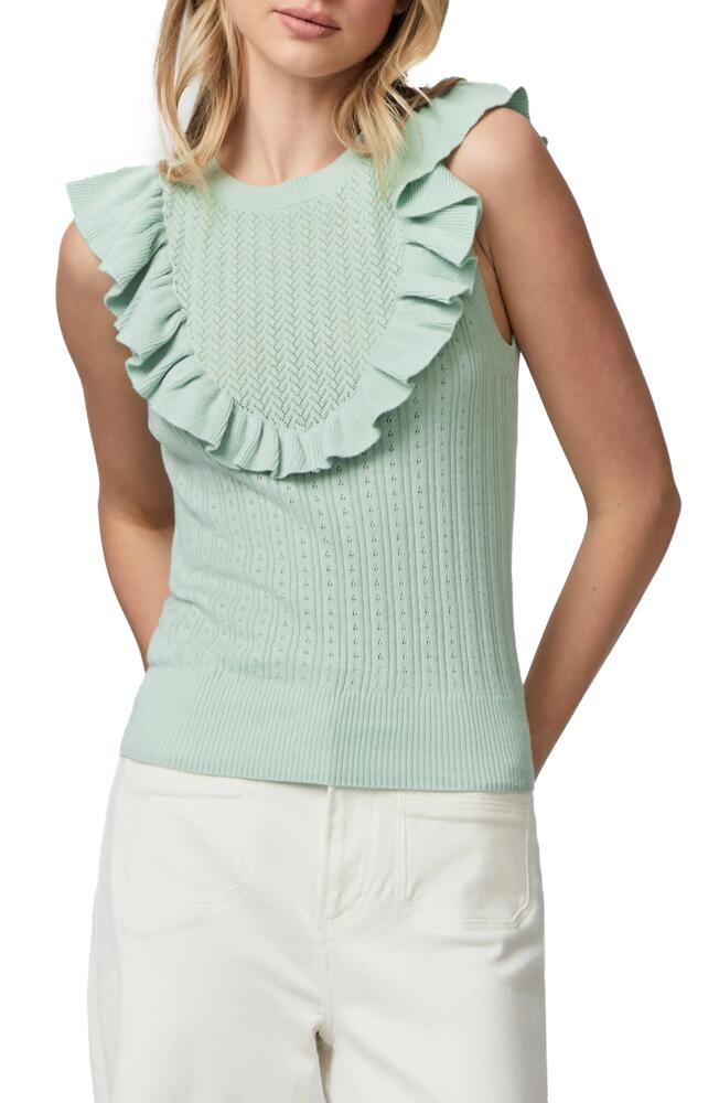 PAIGE Rosina Ruffle Pointelle Sweater in Morning Dew Cover