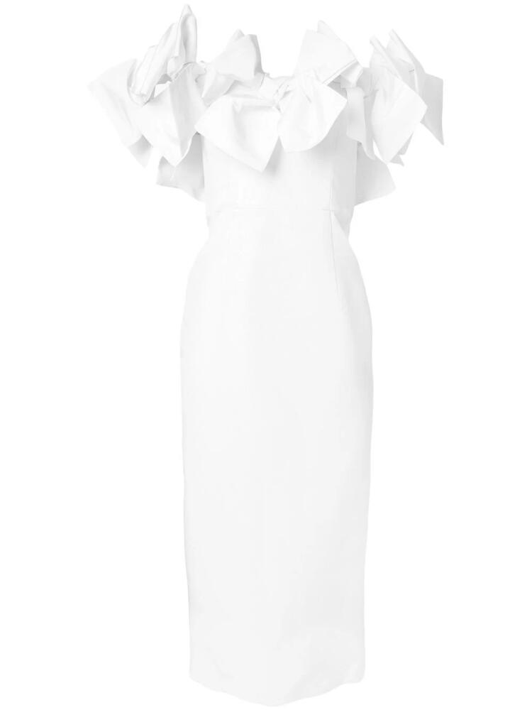 Carolina Herrera bow-detail strapless midi dress - White Cover