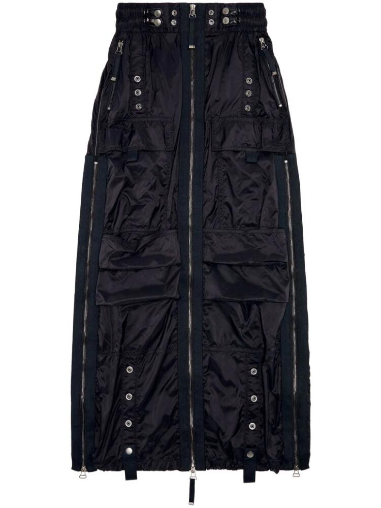 Diesel O-Crep cargo maxi skirt - Black Cover