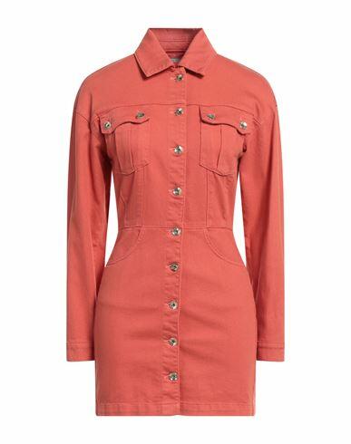 Patrizia Pepe Woman Mini dress Orange Cotton, Elastane Cover