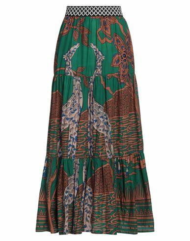 Connor & Blake Woman Maxi skirt Green Cotton Cover