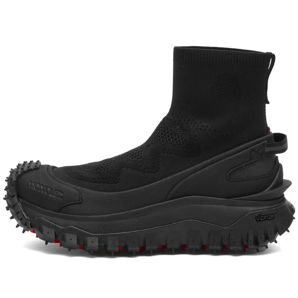 Moncler Women's Trailgrip Knit High Top Sneakers in Black Cover