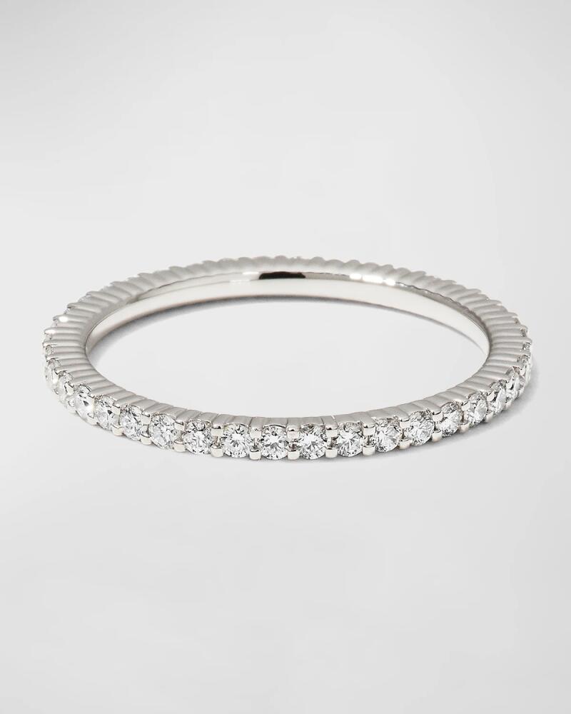 Memoire Platinum Round GH/SI Diamond Eternity Ring, Size 6.5, 0.47-0.58tcw Cover