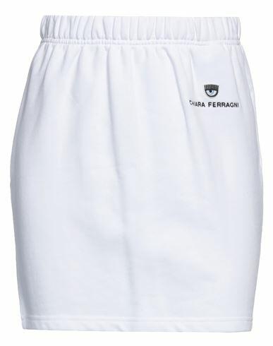 Chiara Ferragni Woman Mini skirt White Cotton Cover