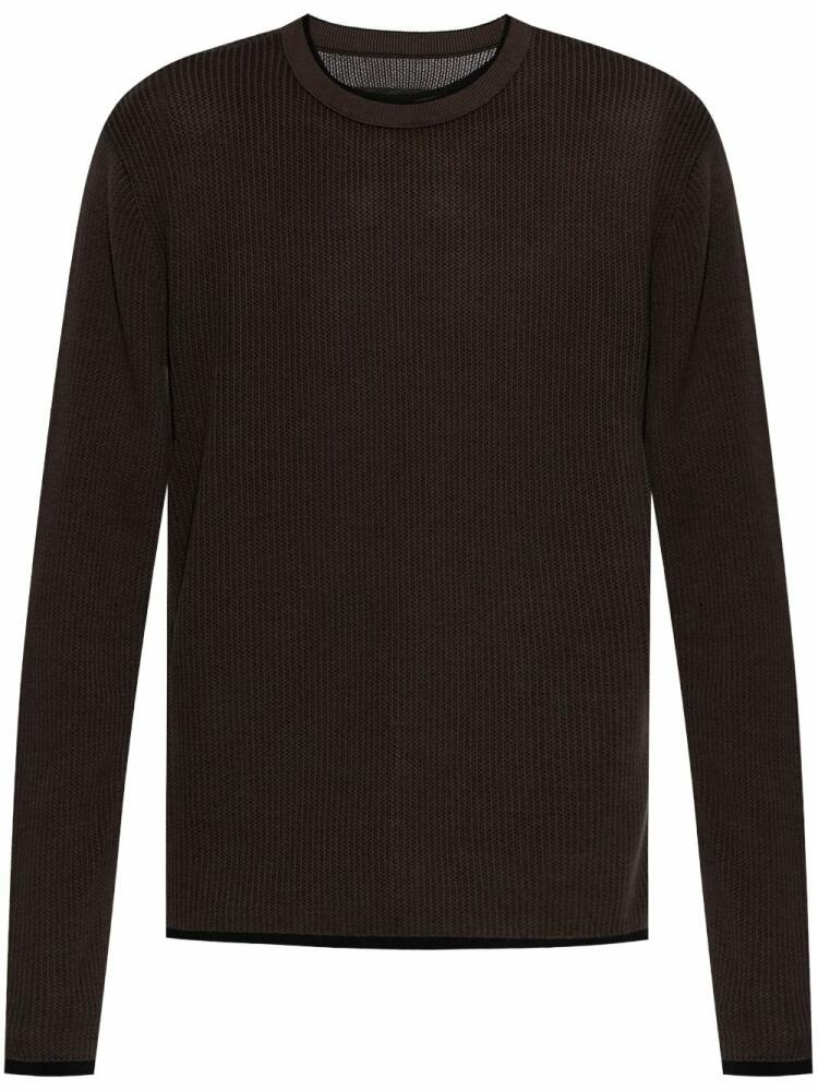 rag & bone crew-neck ribbed jumper - Brown Cover