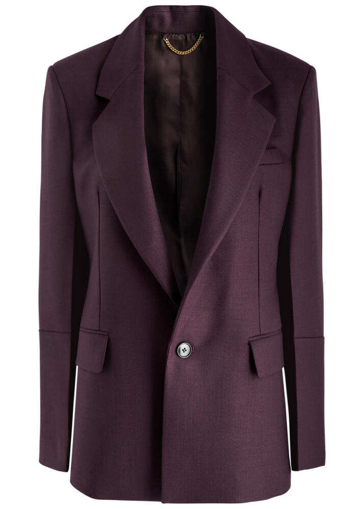 Victoria Beckham Twill Blazer - Dark Red Cover