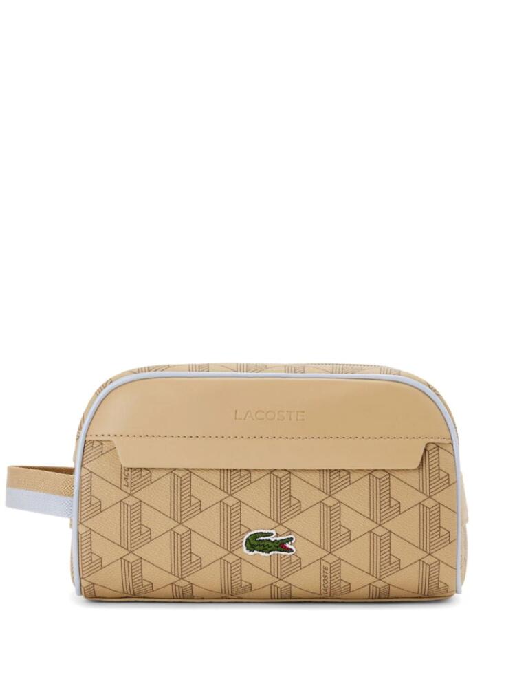 Lacoste The Blend monogram wash bag - Neutrals Cover