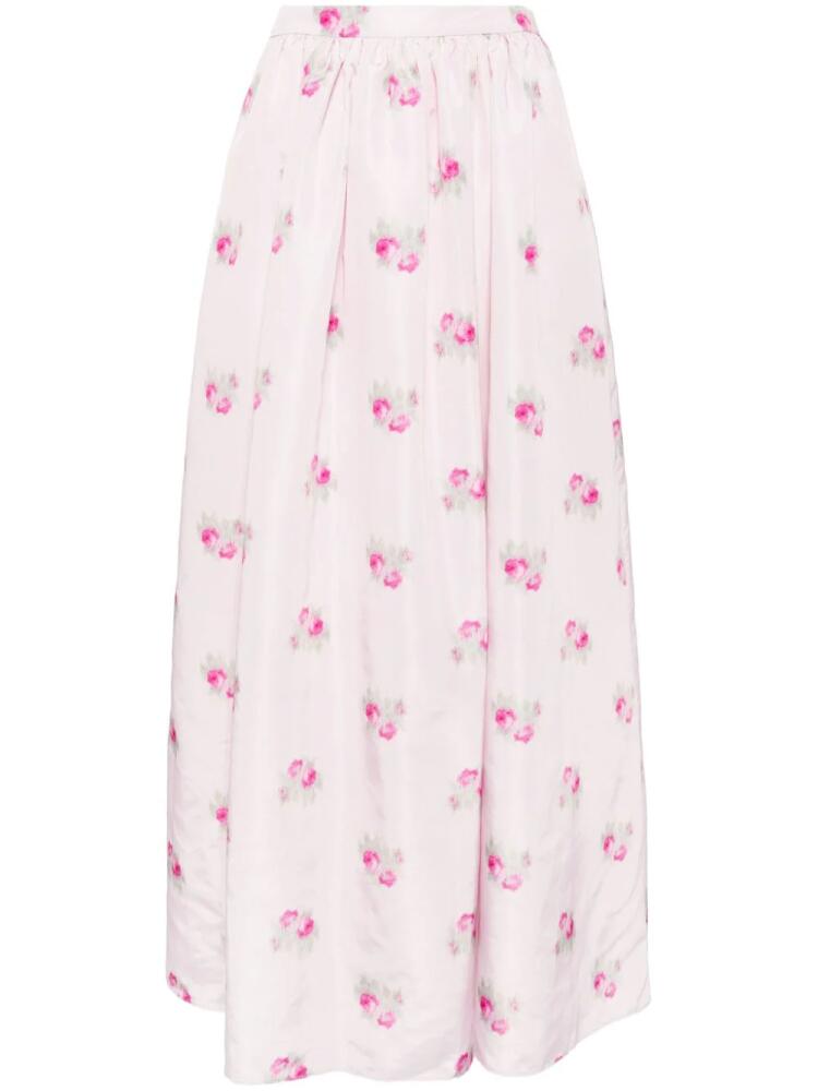 LoveShackFancy Minita floral-print maxi skirt - Pink Cover