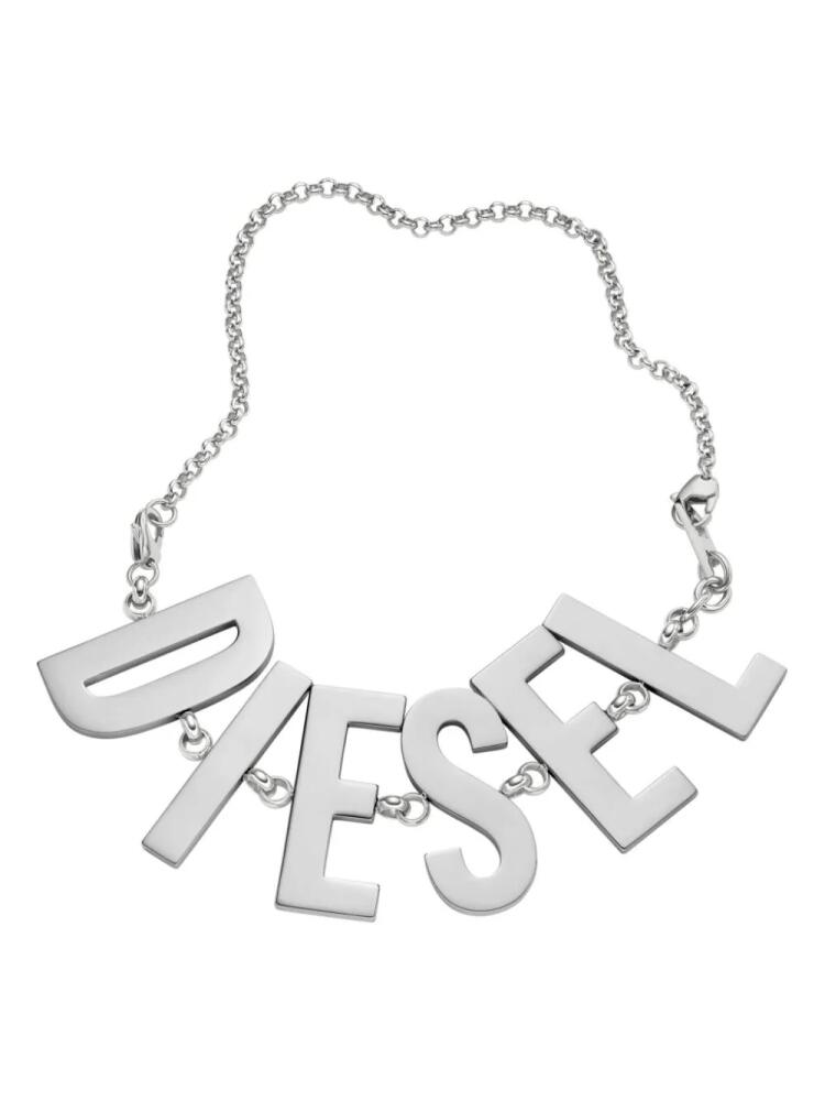 Diesel Dx1478 logo-lettering necklace - Silver Cover