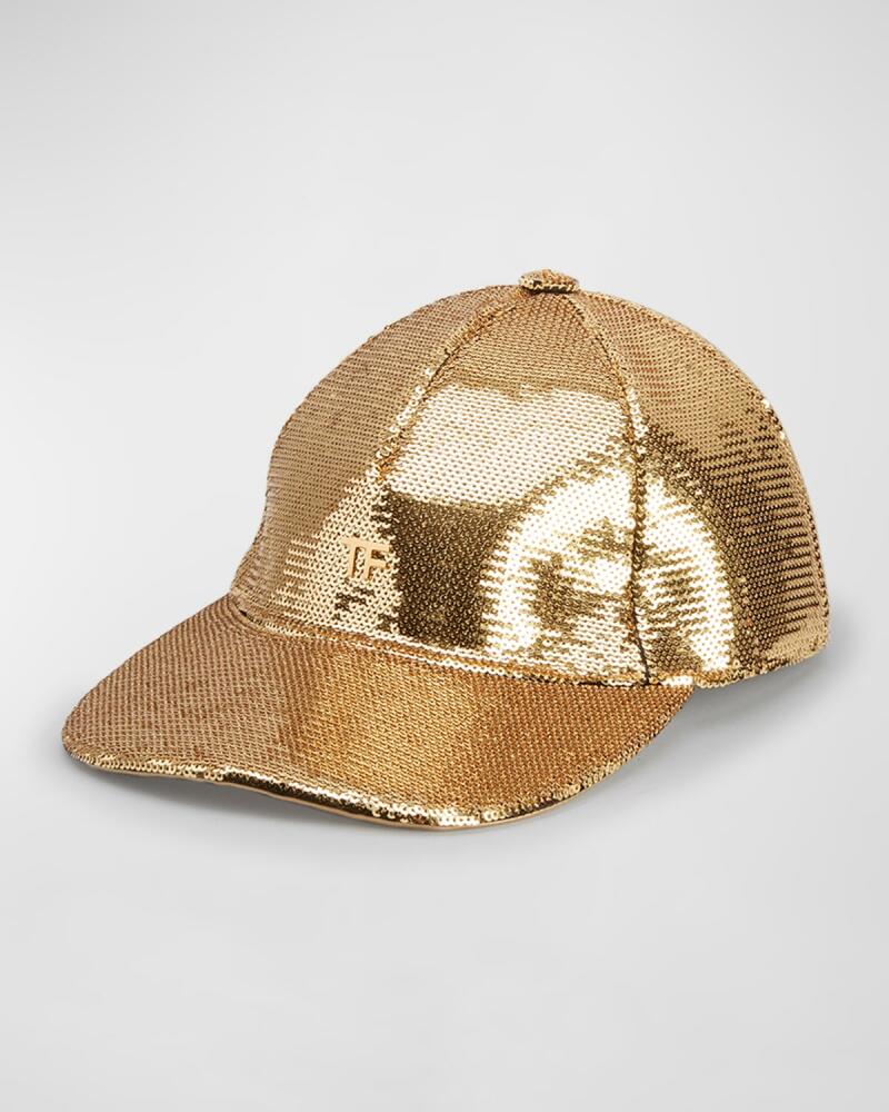 TOM FORD TF Logo Sequin Baseball Cap Cover