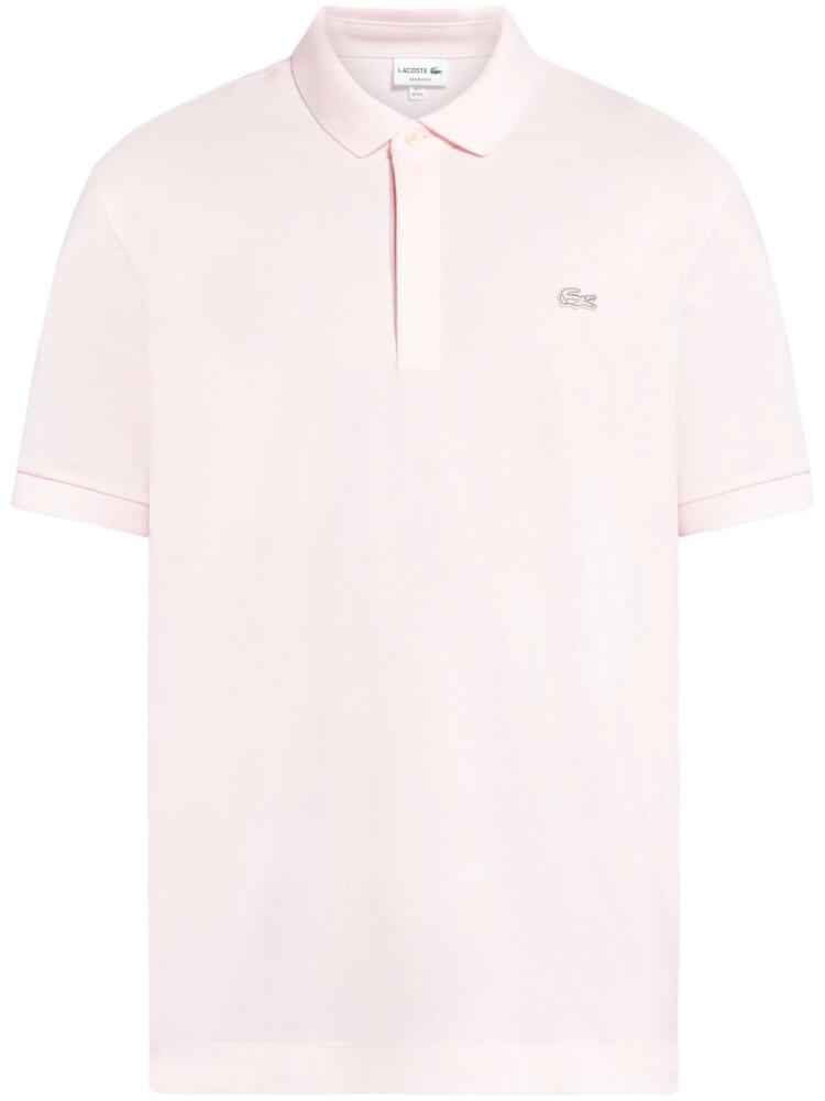 Lacoste logo-appliqué short-sleeved polo shirt - Pink Cover