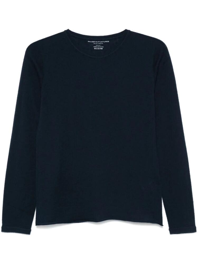 Majestic Filatures cashmere sweater - Blue Cover