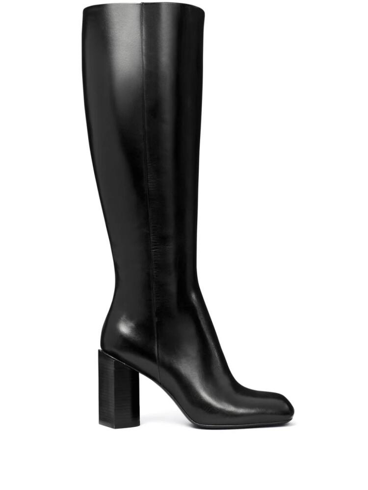 Tory Burch 90mm leather knee boots - Black Cover