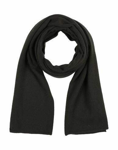 Yves Salomon Woman Scarf Dark green Wool, Cashmere Cover