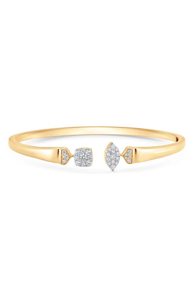 Sara Weinstock Unity Reverie Marquise & Cushion Diamond Bangle Cuff in Yellow Gold Cover