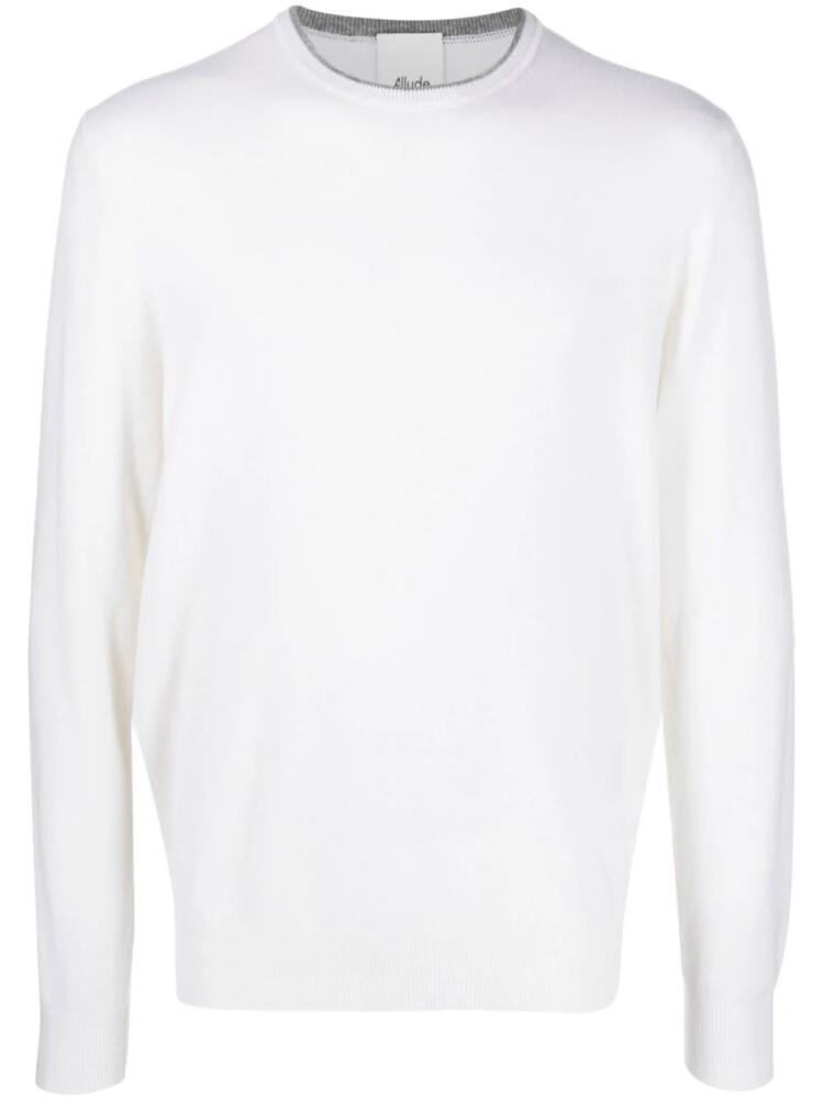 Allude elbow-patch cashmere jumper - White Cover