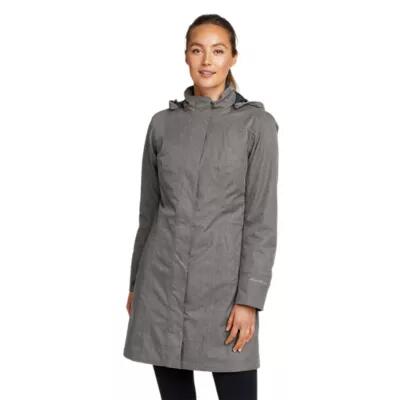 Eddie Bauer Women's Girl On The Go Insulated Trench Coat Cover