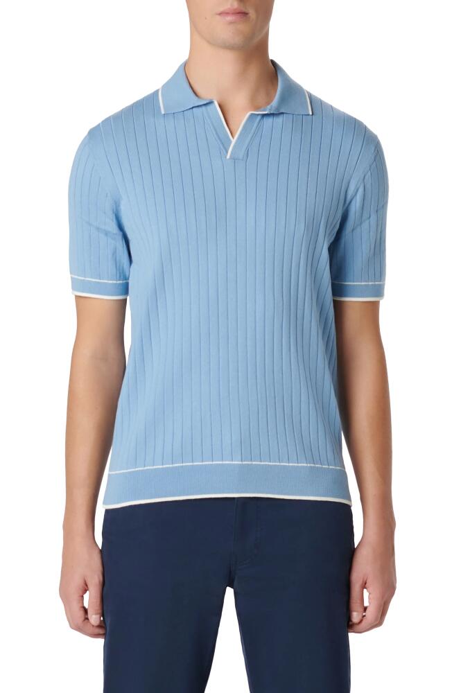 Bugatchi Johnny Collar Rib Polo in Air Blue Cover