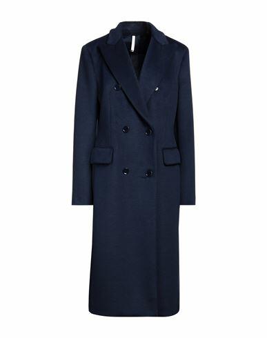 Imperial Woman Coat Navy blue Polyester, Viscose Cover