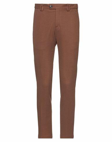 Alessandro Dell'acqua Man Pants Brown Polyester, Viscose, Elastane Cover