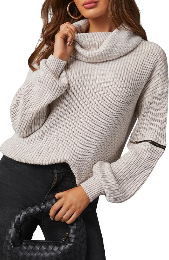 VICI Collection Shoreditch Cowl Neck Sweater in White Cover