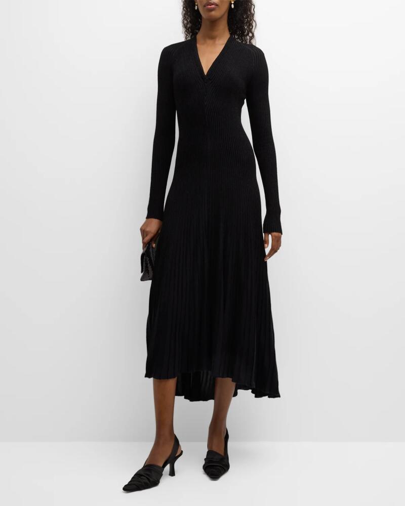 Emporio Armani High-Low Ribbed Knit Midi Dress Cover