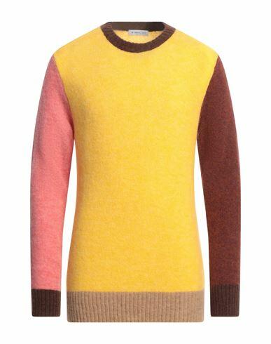 Manuel Ritz Man Sweater Yellow Acrylic, Polyamide, Alpaca wool, Wool, Elastane Cover