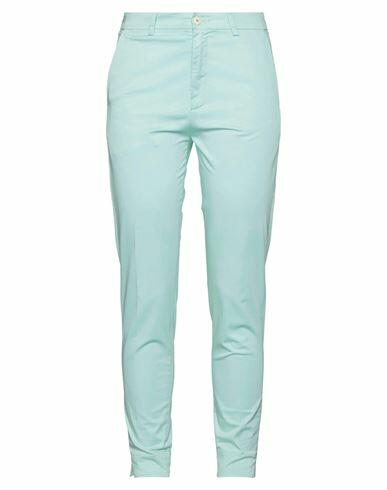 (+) People Woman Pants Light green Cotton, Elastane Cover